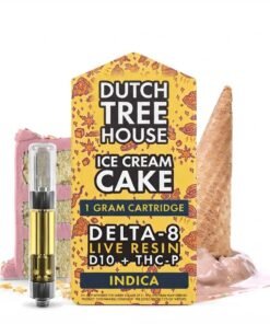Live Resin Delta 8 Cartridge + D10 + THC-P - Ice Cream Cake - Indica 1g