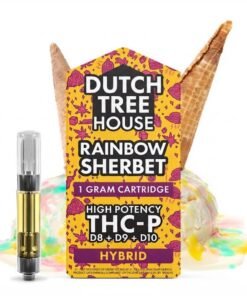 THC-P Cartridge + D8 + D9 + D10 - Rainbow Sherbet - Hybrid 1g